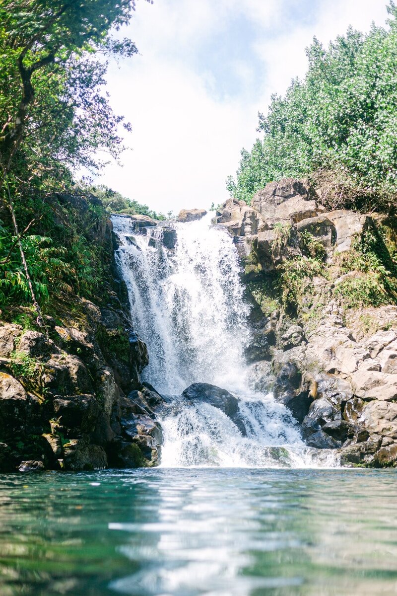 Idyllic waterfall on the Road to Hana