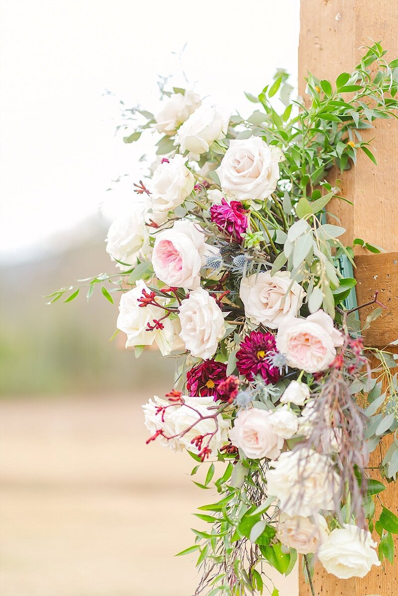 Fall Ceremony Flowers at Huntsville Alabama Wedding by Amanda Horne Photography