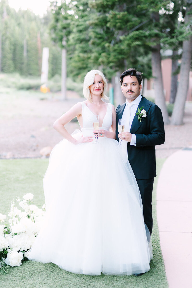 Bride and groom dance at their wedding reception
