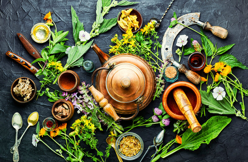 Herbal medicine bowls and equipment