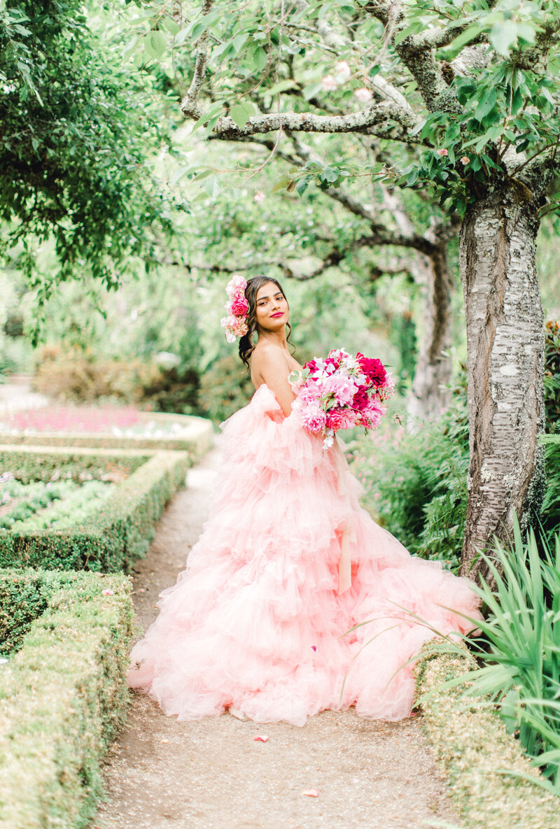 Folia Gardens, Woodside CA, San Jose California, Fine Art Wedding  Photography, Millia London Gown