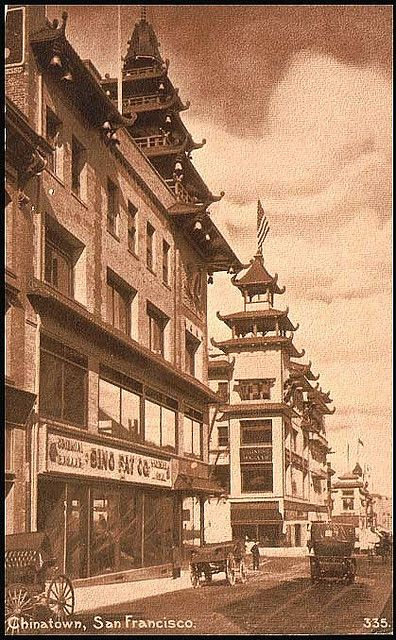 San Francisco Chinatown Postcard circa 1920 _ Chinatown san francisco, San francisco photos, San francisco city