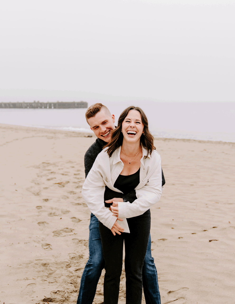 Bride and groom at Crissy Field in SF.