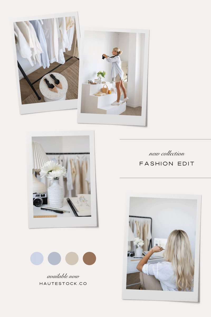 curated images based on mood boards  and brand colors