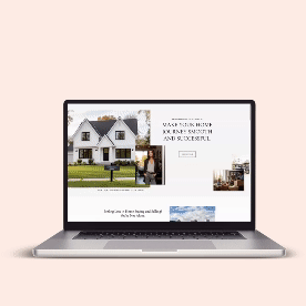 Scrolling gif showing showit website template for realtors