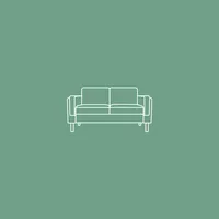 Albany Park loveseat illustration used in the furniture brand system
