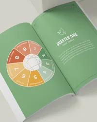 Hearing God Speak journal interior with custom illustrations and hand lettering
