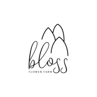 Bloss Flower Farm Logo_Portrait_Black