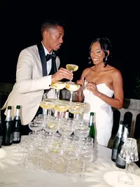 Wedding toasts at Villa Lario Resort Mandello Lake Como Italy destination wedding