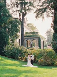 Bride and groom at Villa Lario Resort on Lake Como Italy — destination wedding photography by Stephanie Michelle