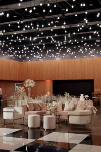 Wedding reception details at Hall of Lights Dallas Texas — Asian fusion celebration