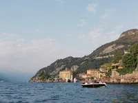 Aerial drone image of Lake Como Italy - Stephanie Michelle Photography