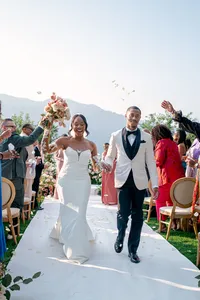 Bride and groom celebration at Villa Lario Resort Mandello Lake Como Italy