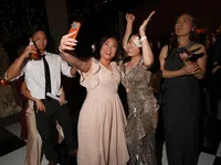 Wedding reception dancing at Hall of Lights Dallas Texas wedding — Stephanie Michelle Photography
