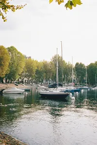 Lecco Italy boats on the water