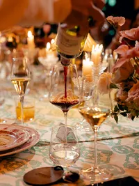 Romantic dinner reception at Villa Lario Resort Mandello Lake Como Italy