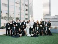Wedding party on Dallas rooftop Thompson Hotel Dallas Texas - Stephanie Michelle Photography