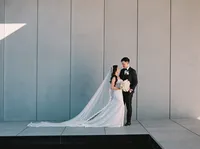 Bride and groom portraits at Hall of Lights Carrollton Texas wedding
