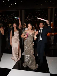 Mother of bride dancing during reception at Hall of Lights Dallas Texas wedding — Stephanie Michelle Photography