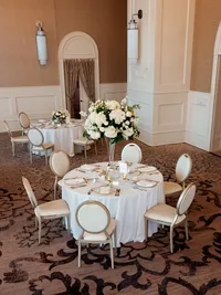 Wedding reception details at Hotel Vin Grapevine Texas — Flower House Dallas florals