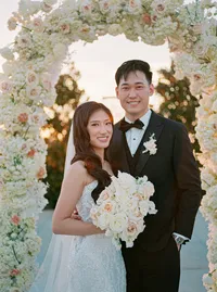 Romantic wedding portrait at Hall of Lights Carrollton Texas