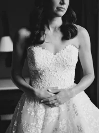 Bride getting ready at Hotel Vin Grapevine Texas — Tease to Please Hair and Makeup