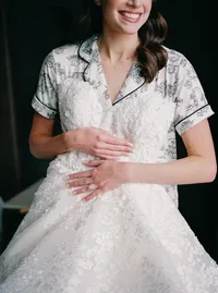 Bride getting ready at Hotel Vin Grapevine Texas — Tease to Please Hair and Makeup