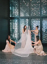 Bridal party at Hall of Lights Carrollton Texas — fine art wedding photography