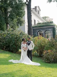 Bride and groom portraits at Lake Como Italy — destination wedding photography by Stephanie Michelle
