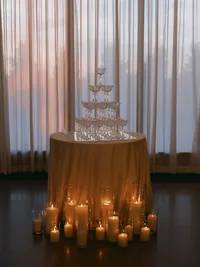 Champagne tower at Hall of Lights Dallas - Stephanie Michelle Photography