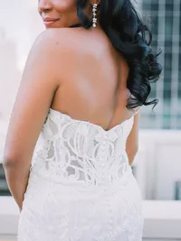 Bride portrait getting ready at The Thompson Hotel Dallas — black tie wedding photography