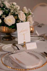 Wedding reception details at Hotel Vin Grapevine Texas — Flower House Dallas florals