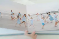 Looking at beautiful family portrait album