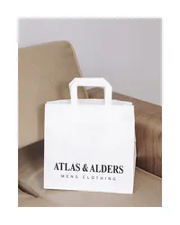 ATLAS & ALDERS MENS CLOTHING BRAND SHOPPING BAG - ERIKA MARAM DESIGN STUDIO