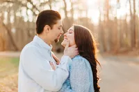 Yorktown Fields Documentary Candid Couples Photos Engagement Session