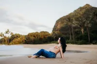 Maternity Photos at Cannons Beach Haena Kauai-17