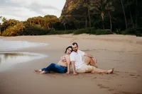 Maternity Photos at Cannons Beach Haena Kauai-19