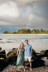 Homes Family Photo Session Tunnels Beach with Rainbows