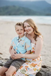 Sunset Splash Session Hanalei Bay Kauai Family Photographer-11