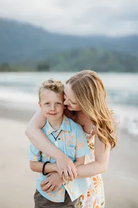 Sunset Splash Session Hanalei Bay Kauai Family Photographer-5