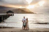 Sunset Splash Session Hanalei Bay Kauai Family Photographer-18