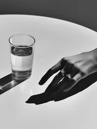 Minimalist Hand & Glass