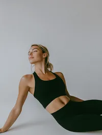 Serene Woman in Athletic Wear