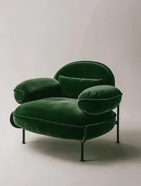 Luxurious Green Armchair