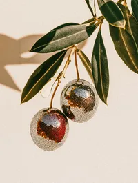 Golden Branch Ornaments