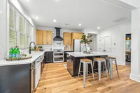 open concept two tone kitchen
