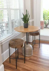 Counter height bar table and counterstools