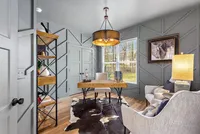 home office green accent walls