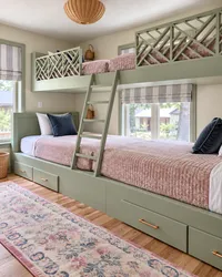 Soft Green Bunkroom 1