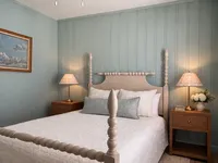 Lakehouse Blue Panel Bedroom